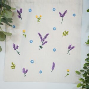 “Spring” Embroidered Tote Bag