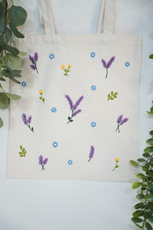 “Spring” Embroidered Tote Bag