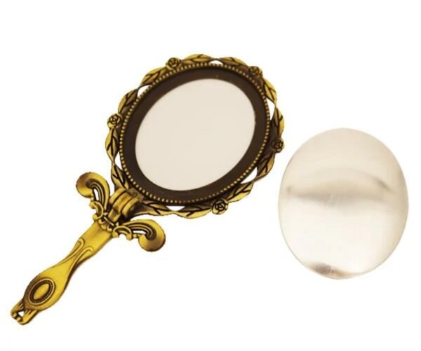 Large Victorian Mirror with Aluminum Frame