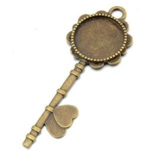 Key Shaped Embroidery Keychain