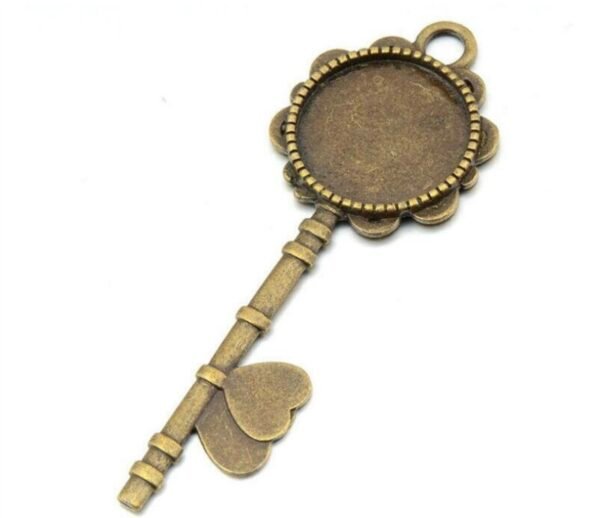 Key Shaped Embroidery Keychain