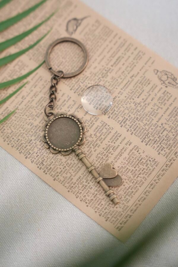 Key Shaped Embroidery Keychain