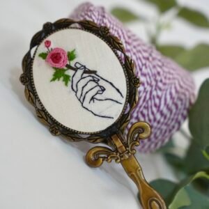 Long Mirror – Floral Embroidery - Design 2