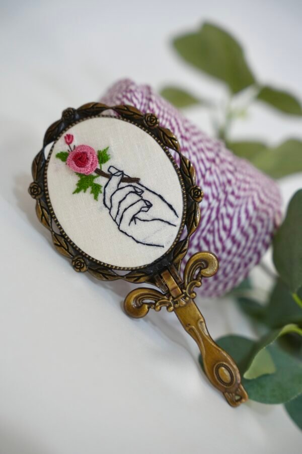 Long Mirror – Floral Embroidery - Design 2