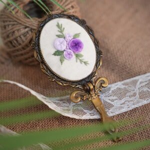 Long Mirror – Floral Embroidery - Design 1