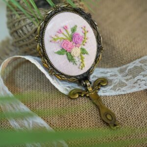 Long Mirror – Floral Embroidery - Design 4
