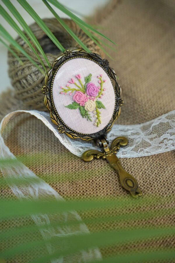 Long Mirror – Floral Embroidery - Design 4