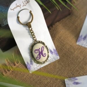 Letter Embroidery Keychain