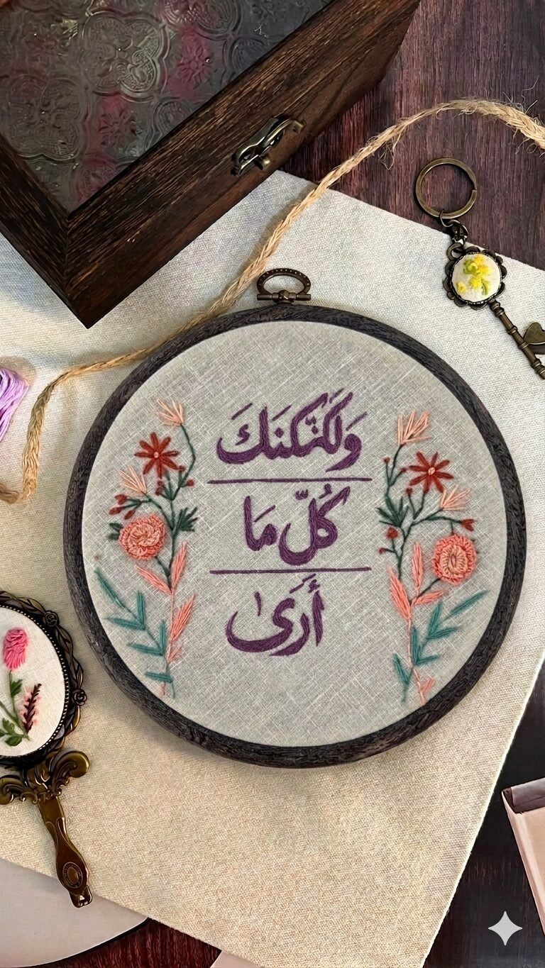 طارة تطريز يدوي - "ولكنك كل ما أرى"