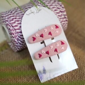 Embroidered Buckle - Hearts Style