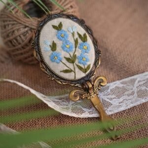 Long Mirror – Floral Embroidery - Design 5
