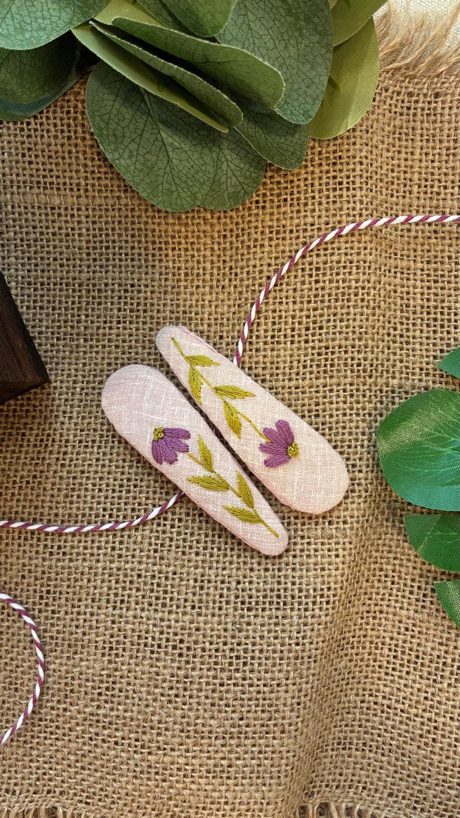Embroidered Buckle - Purple Flower Style - Image 4