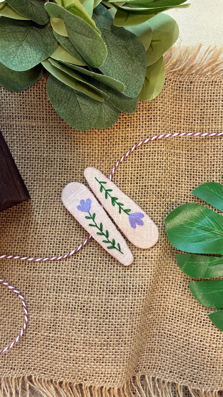 Embroidered Buckle - Purple Flower Style - Image 5